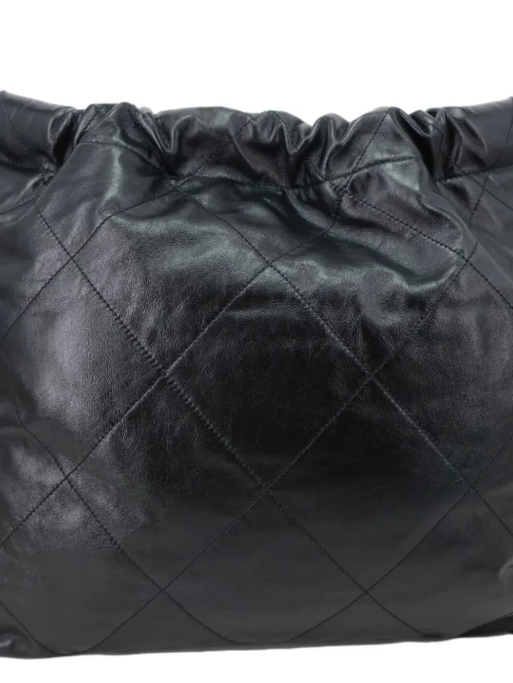 Chanel  22 Large Quilted Calfskin Leather Hobo Bag Black